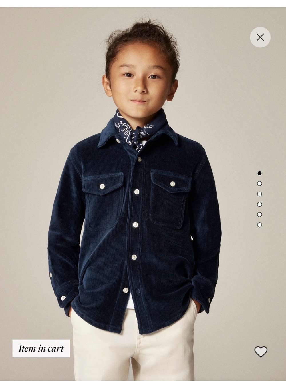 Crewcuts Dark Navy Corduroy Button-Front Shirt